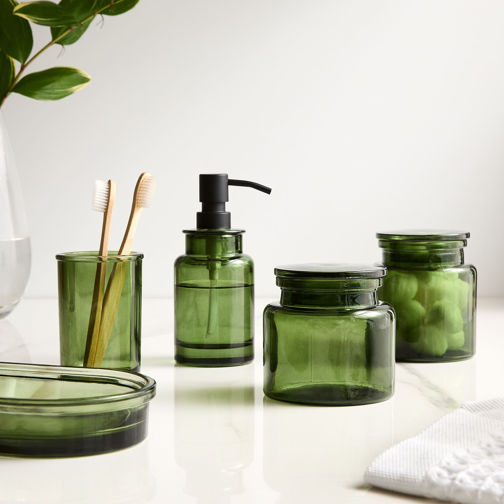 Apothecary Glass Bath Accessories | West Elm