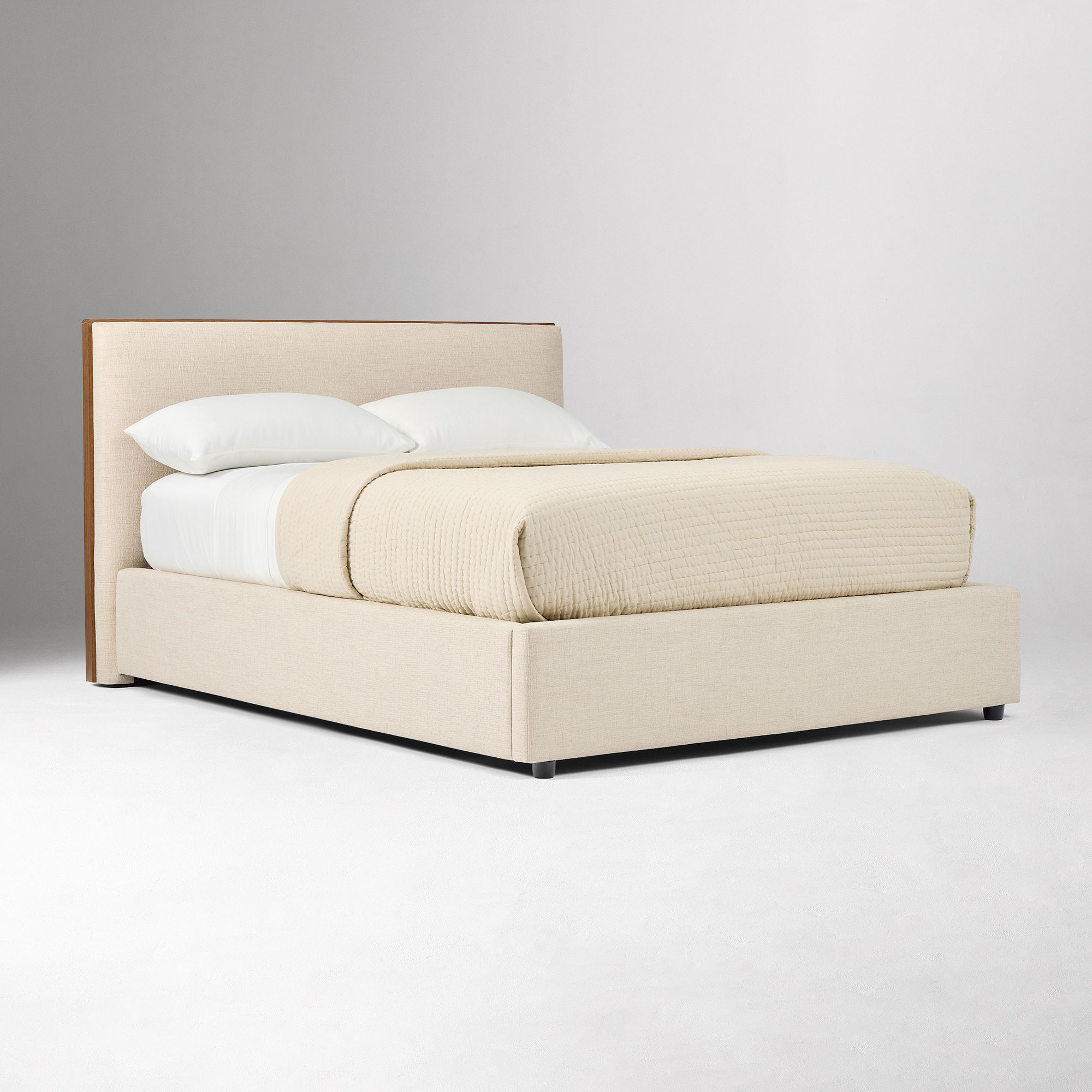 Schaefer Wood Trim Low Profile Bed | West Elm