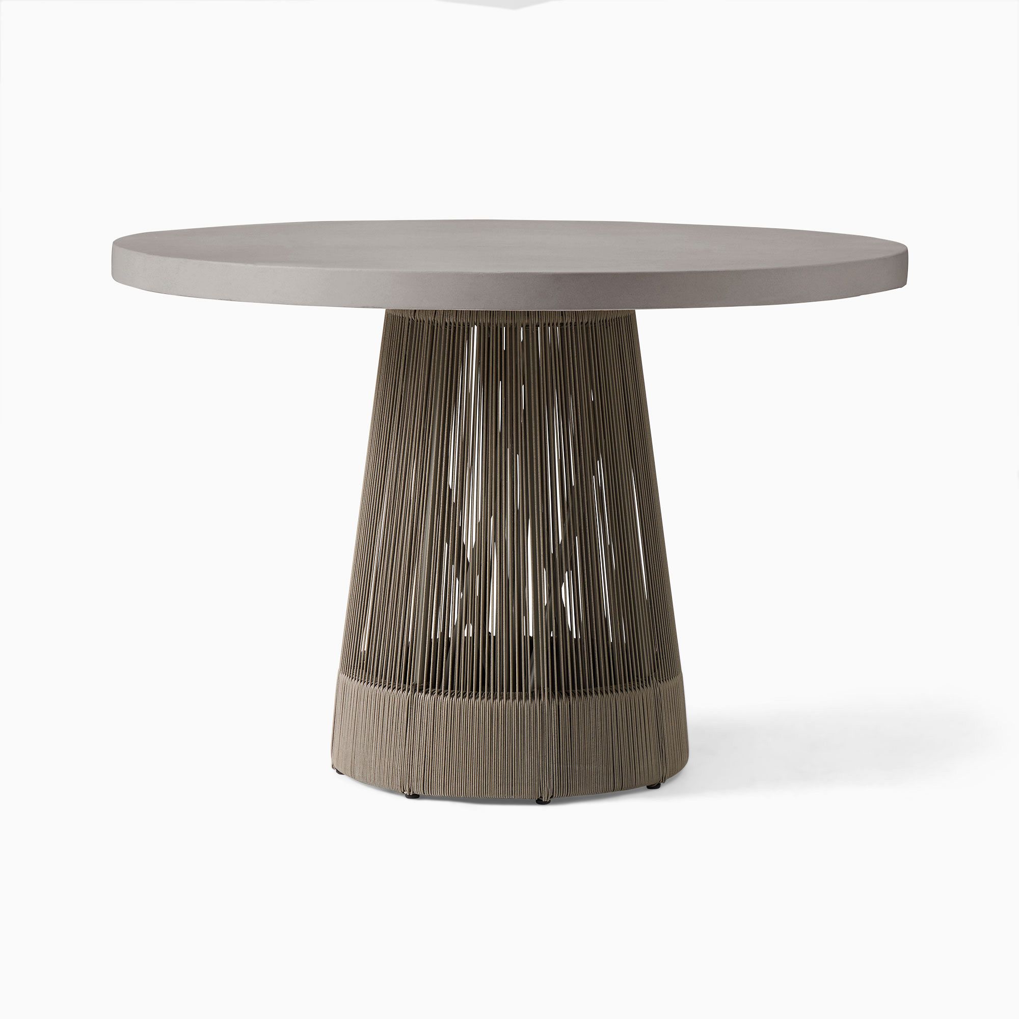 Porto Pedestal Concrete Outdoor Dining Table (32"–44") | West Elm