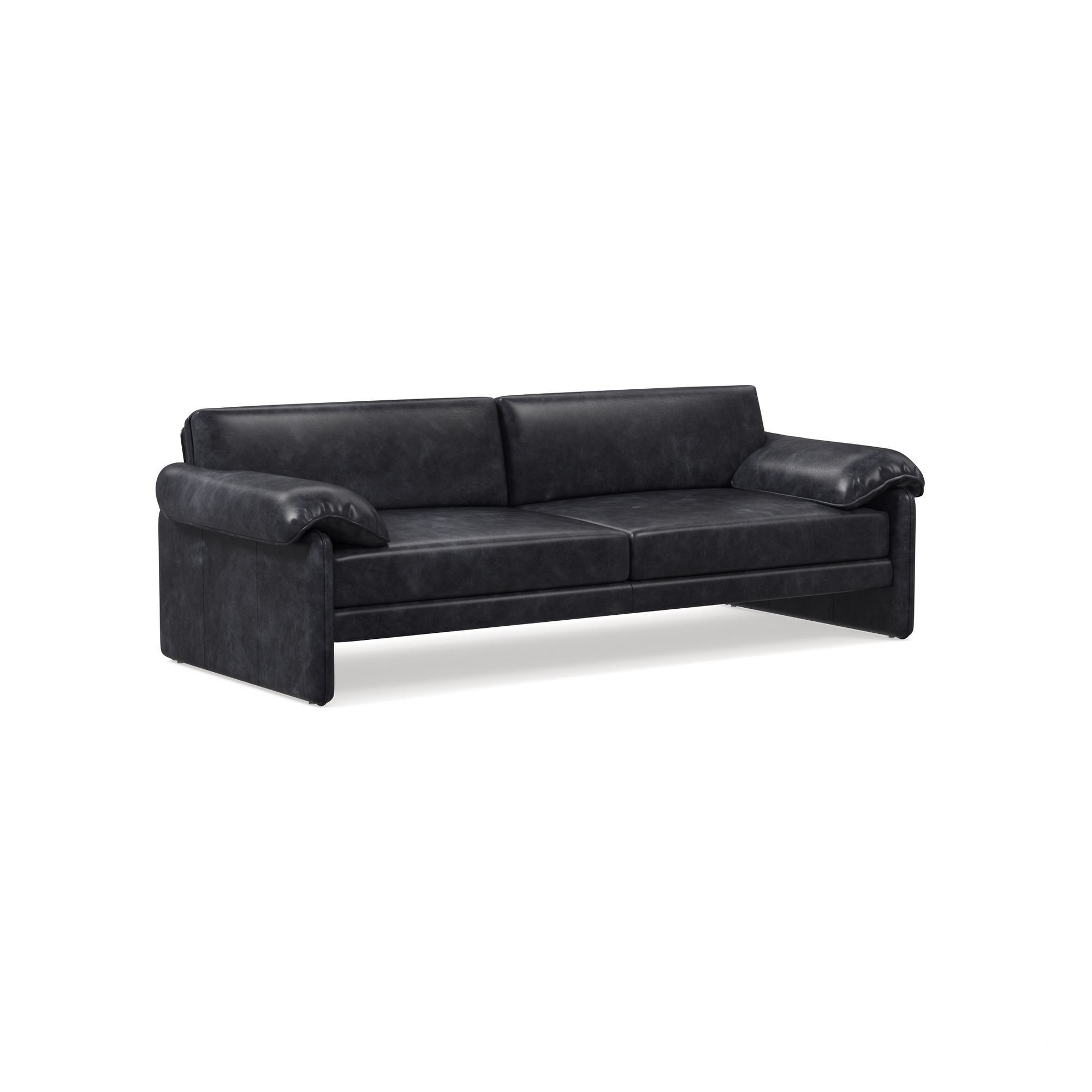 Parry Leather 2-Piece Wedge Sectional (140") | West Elm