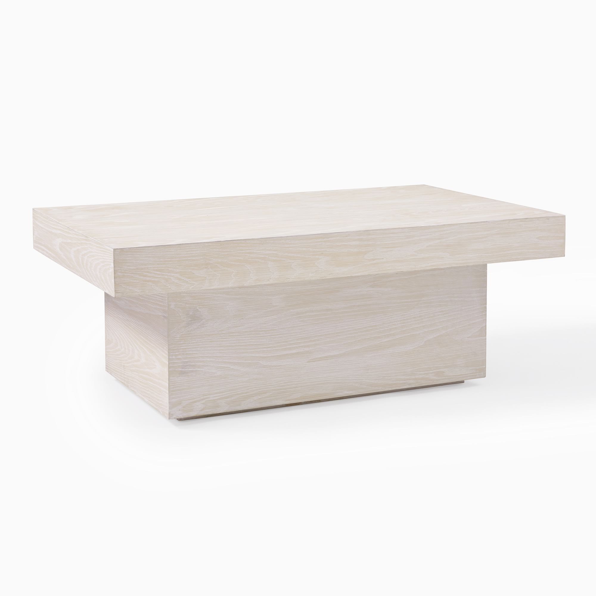 Volume Pedestal Coffee Table - Wood | Modern Living Room Furniture | West Elm