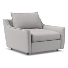 Easton Chair, Down, Chenille Tweed, Frost Gray, Concealed Supports