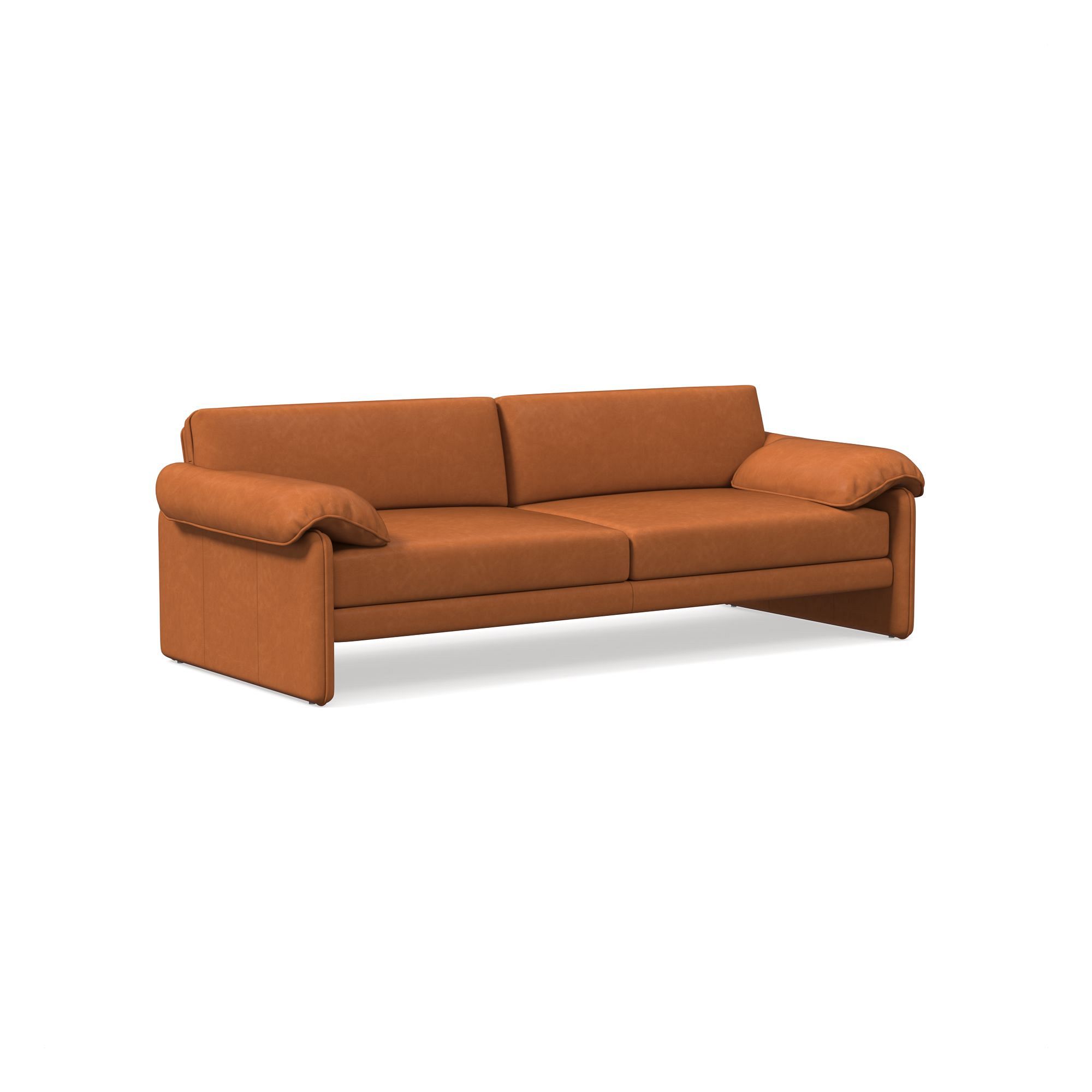 Parry Leather 2-Piece Wedge Sectional (140") | West Elm