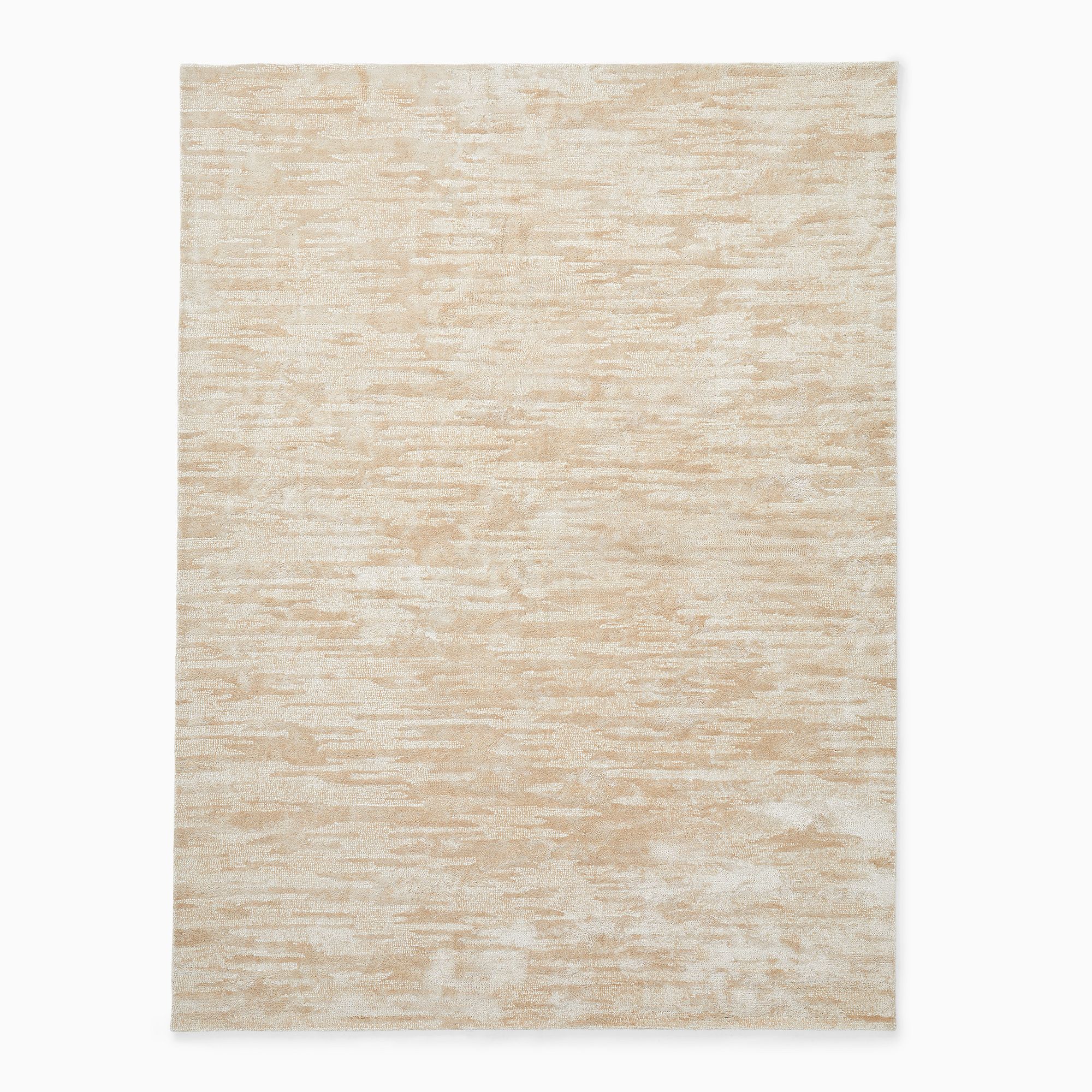 Striated Glimmer Rug, Alabaster, 5'x8'