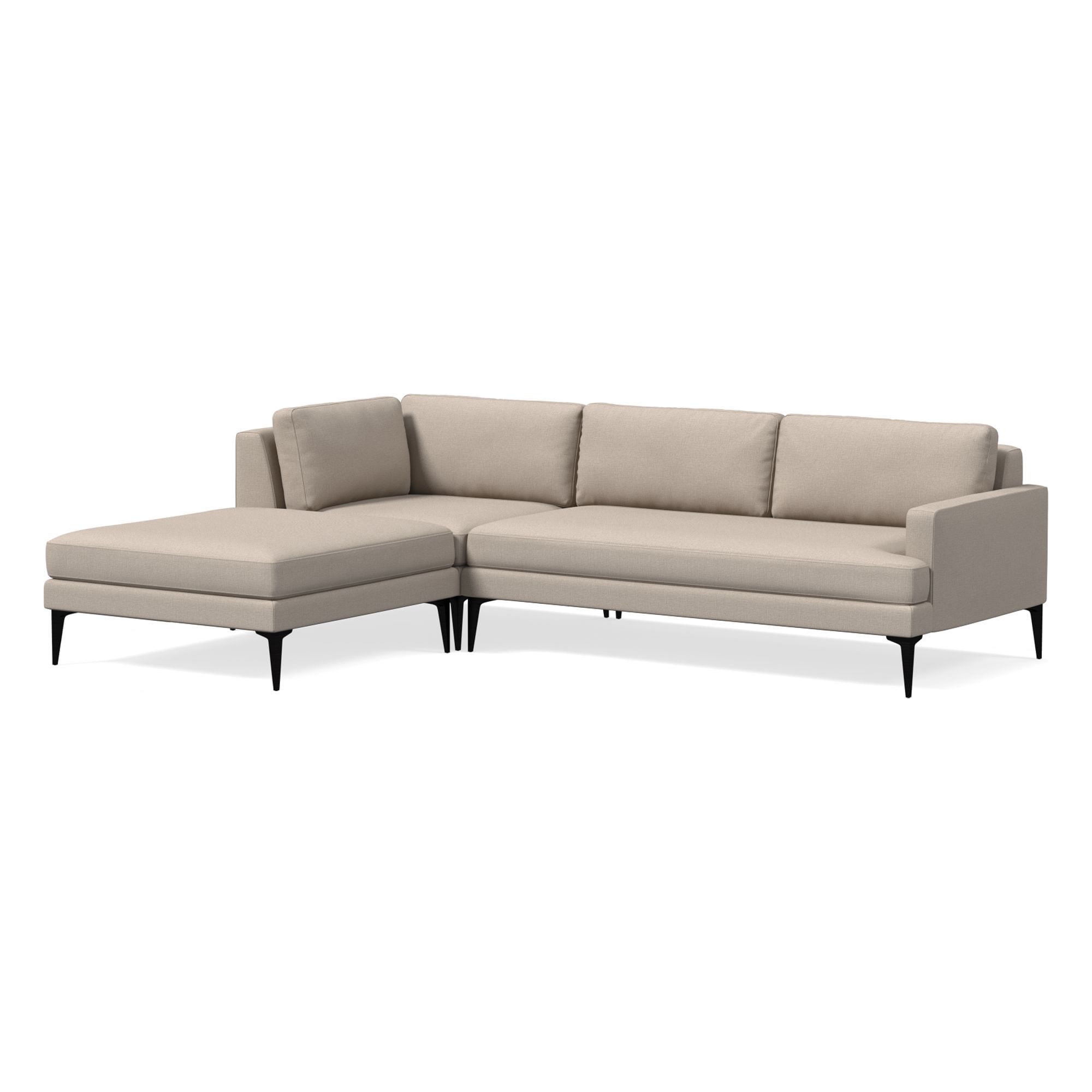 Andes 3 Piece Chaise Sectional | Sofa With West Elm