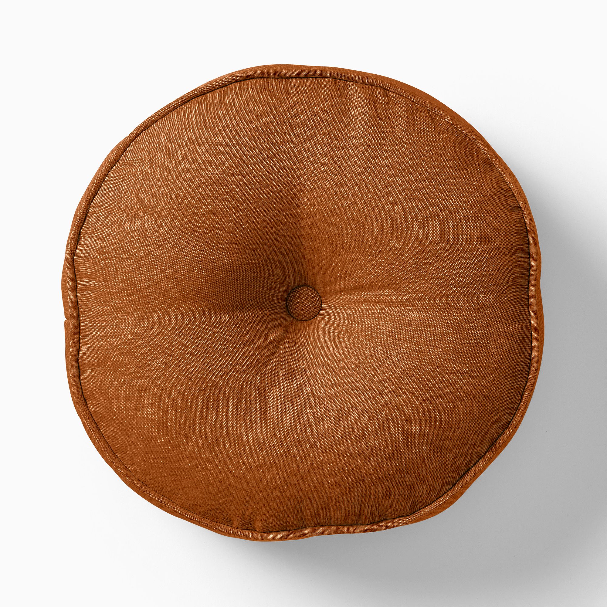 European Flax Linen Round Pillow | West Elm