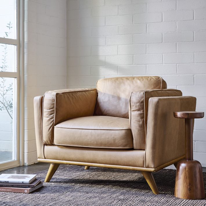 Zander Leather Chair West Elm