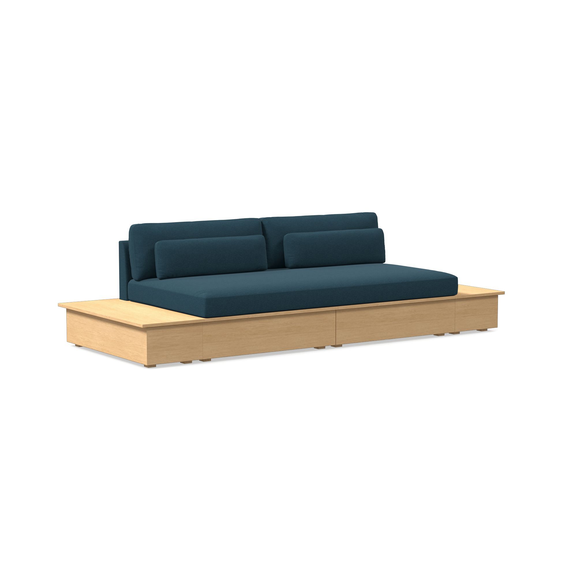 Harwood Storage Sofa w/ 2 Side Tables (111") | West Elm