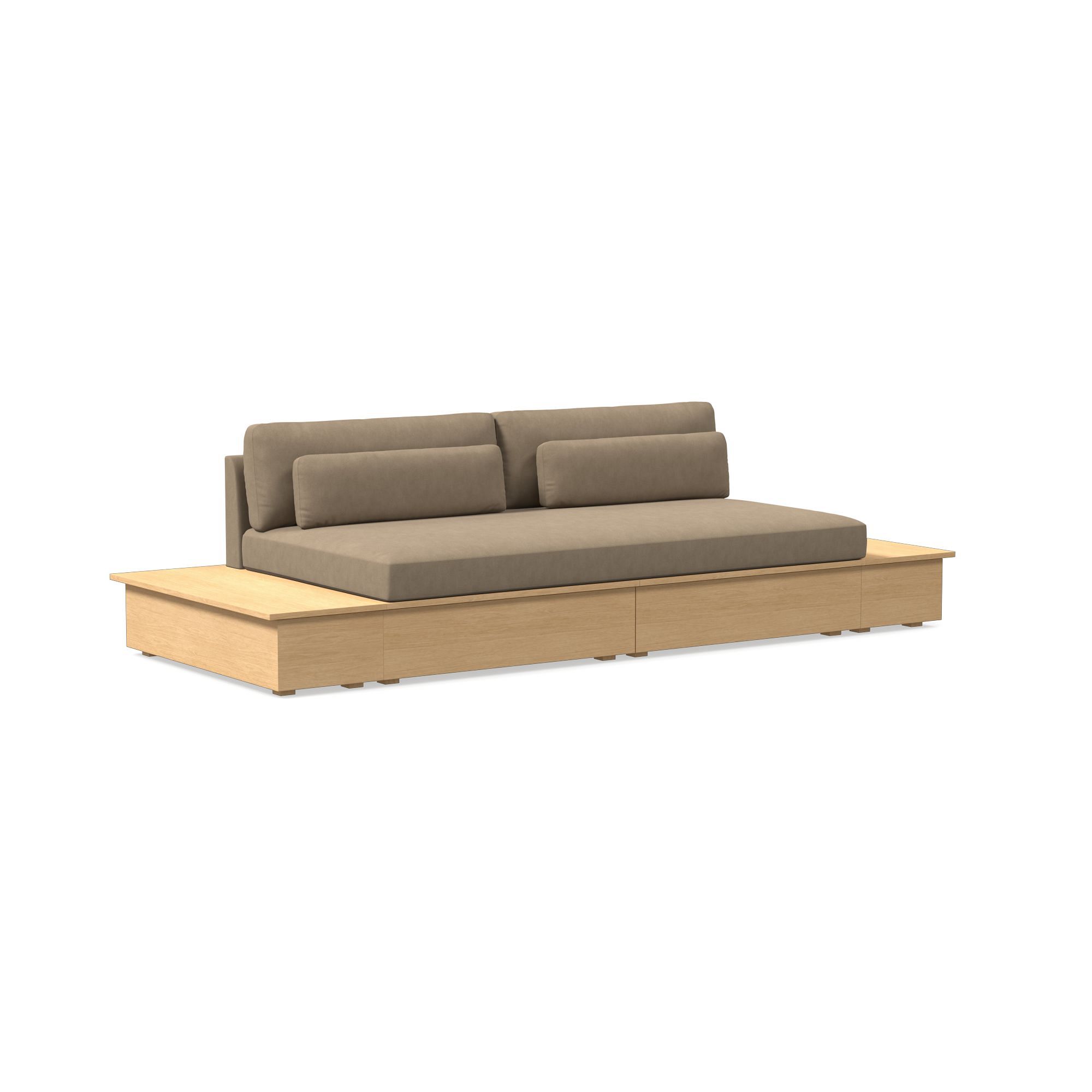 Harwood Storage Sofa w/ 2 Side Tables (111") | West Elm