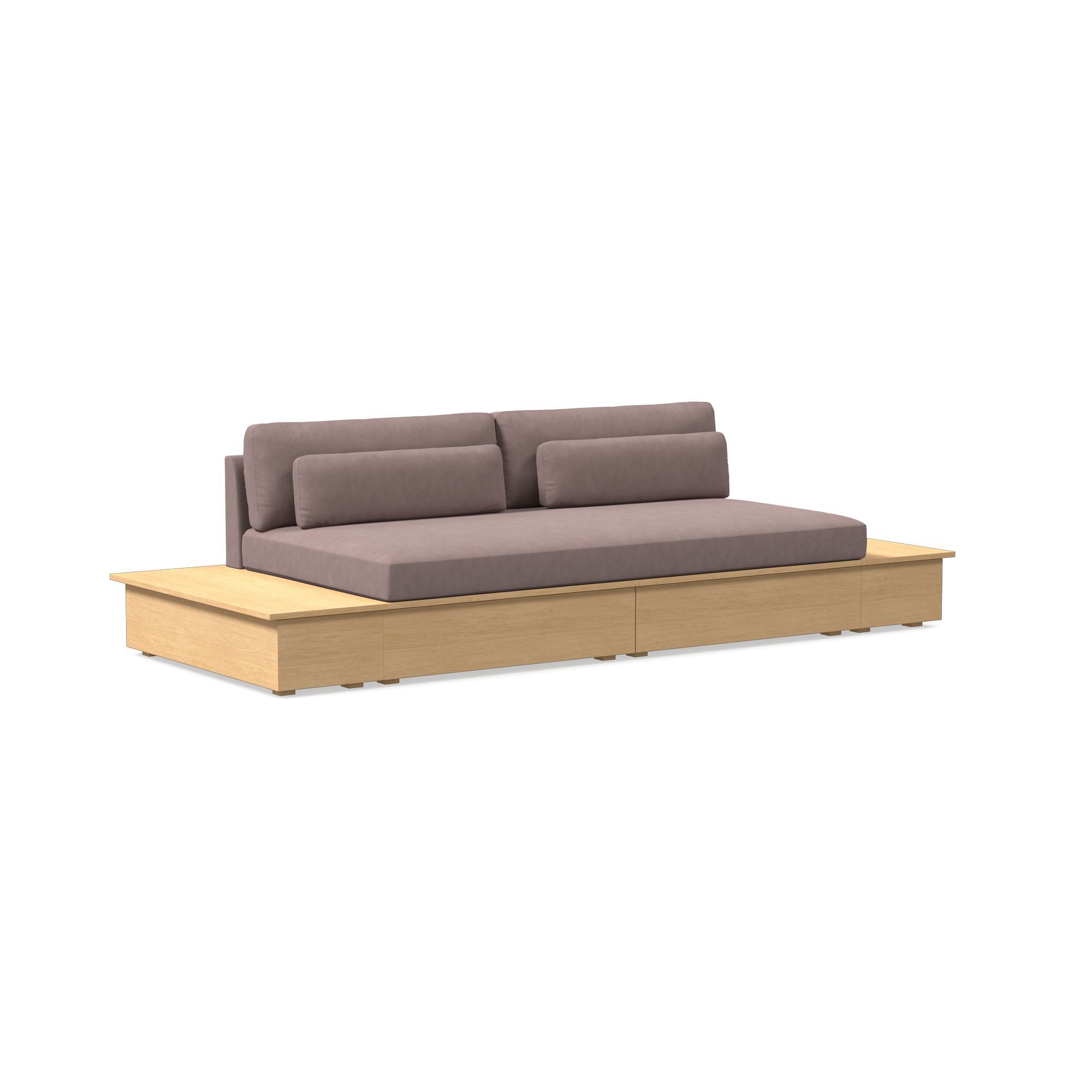 Harwood Storage Sofa w/ 2 Side Tables (111") | West Elm