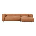 Dax Leather 2-Piece Chaise Sectional (112&quot;)