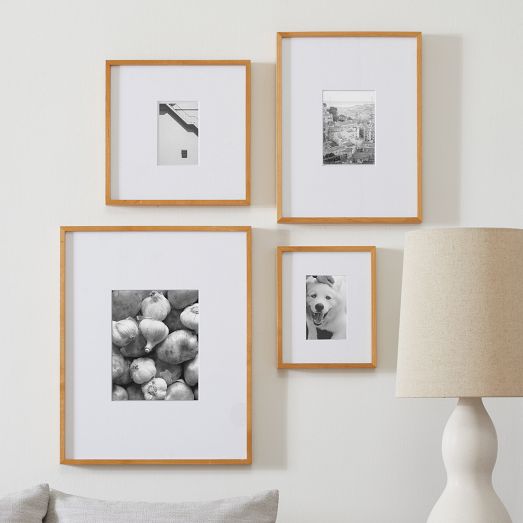 Multi-Mat Wood Gallery Frames - Wheat | West Elm