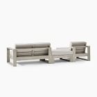 Portside Outdoor 3-Piece Ottoman Chaise Sectional (130&quot;)