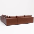 Melbourne Leather 3-Piece L-Shaped Sectional (116&quot;&ndash;126&quot;)