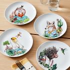 Dapper Animal Spring Salad Plates