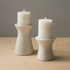 Pure White Ceramic Pillar Candleholder