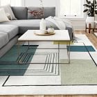 Abstract Lines Wool  Rug