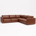 Melbourne Leather 3-Piece L-Shaped Sectional (116&quot;&ndash;126&quot;)