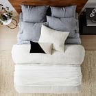 Washed Melange Jacquard Duvet Cover &amp; Shams