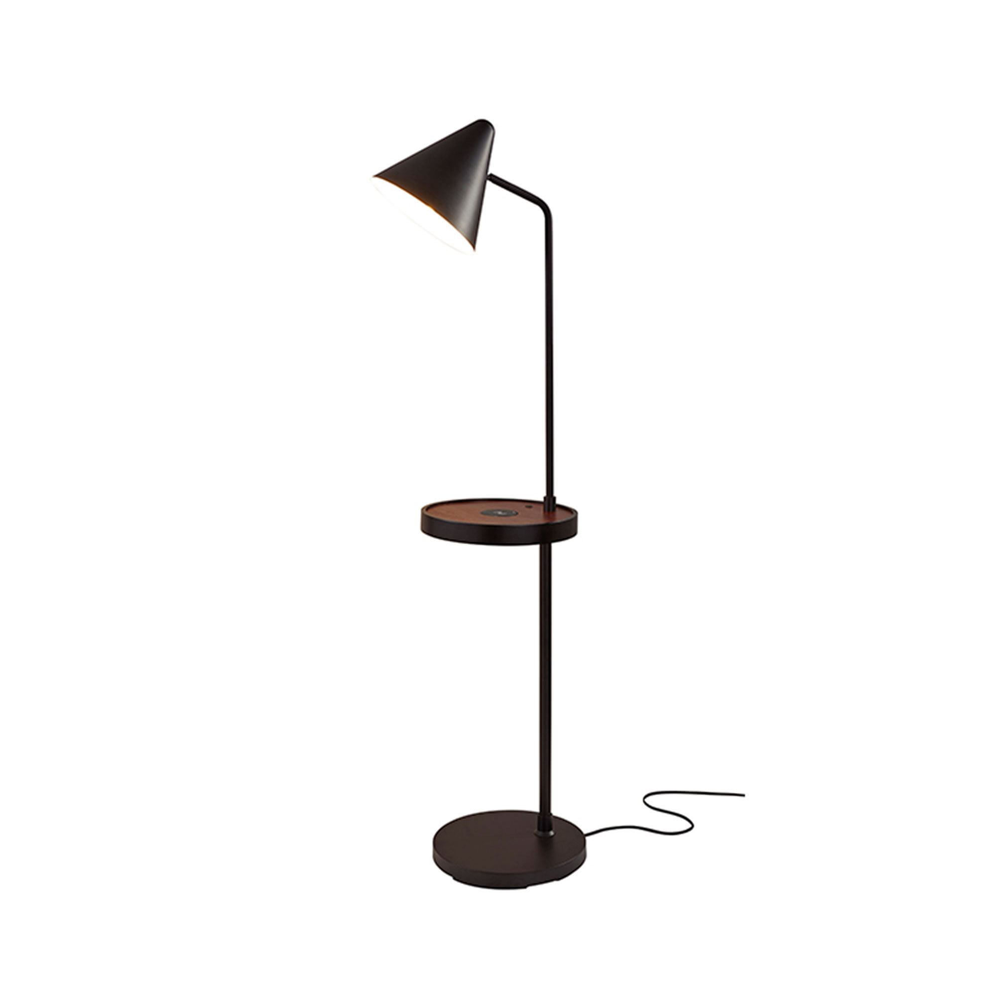 Conical Metal Wireless Charging Floor Lamp | West Elm