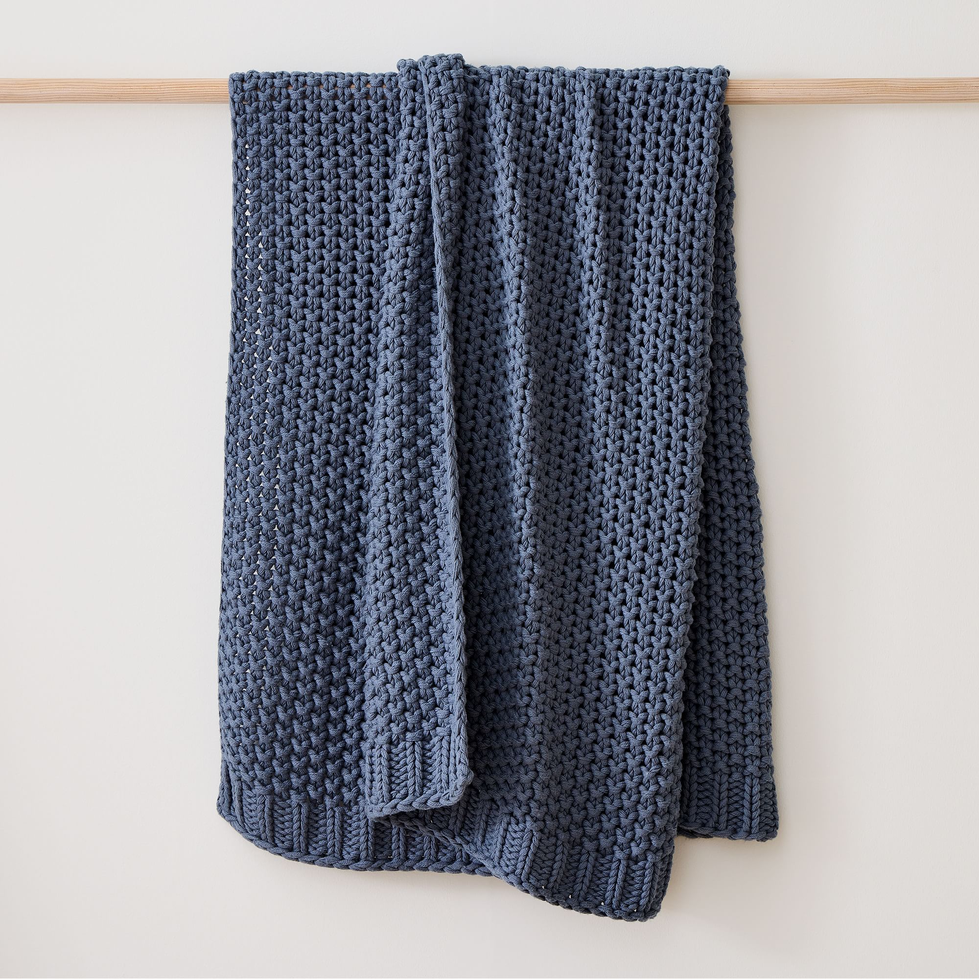 Chunky Cotton Knit Throw | West Elm