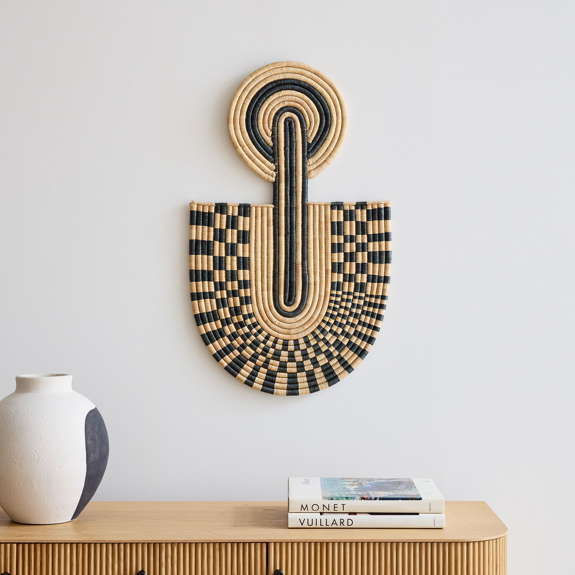 Checkered Wall Mask - Black & Neutral | West Elm