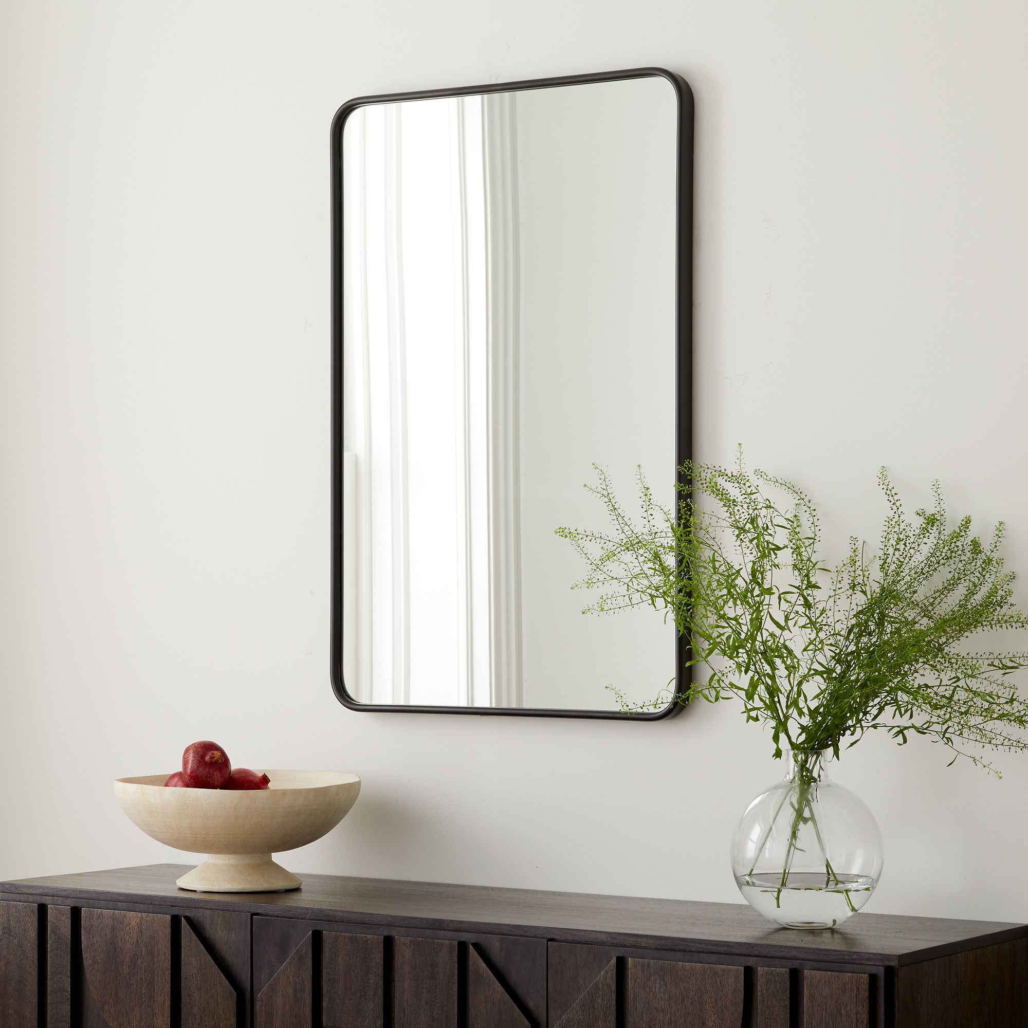 Streamline Metal Rounded Edge Wall Mirror | West Elm