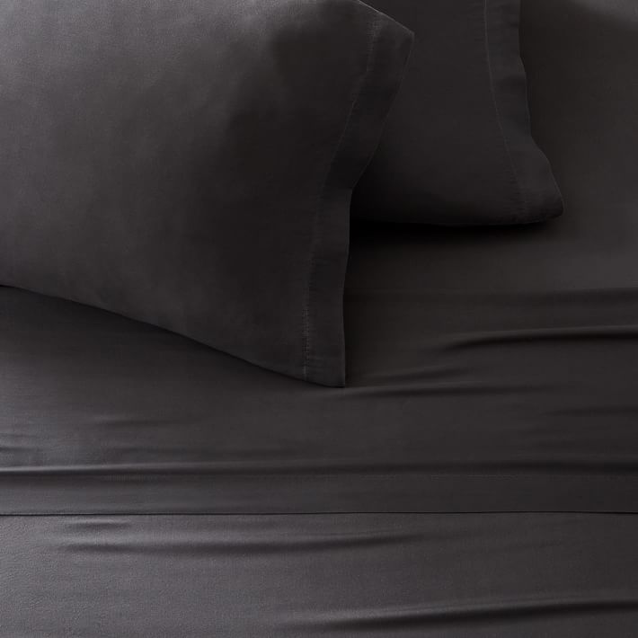 West elm newest brushed silky soft Tencel king size sheet set in slate gray