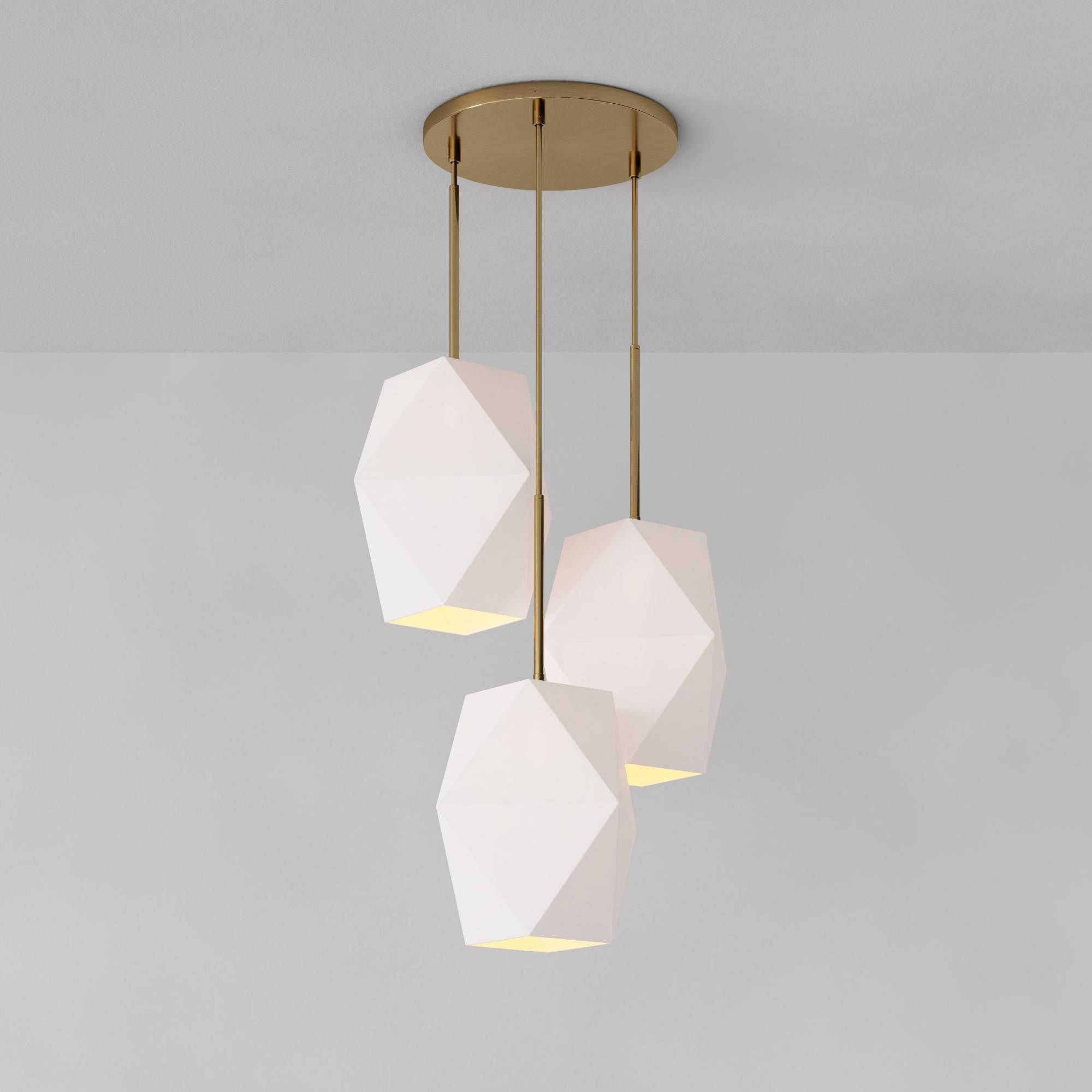 Sculptural 3-Light Faceted Chandelier | West Elm