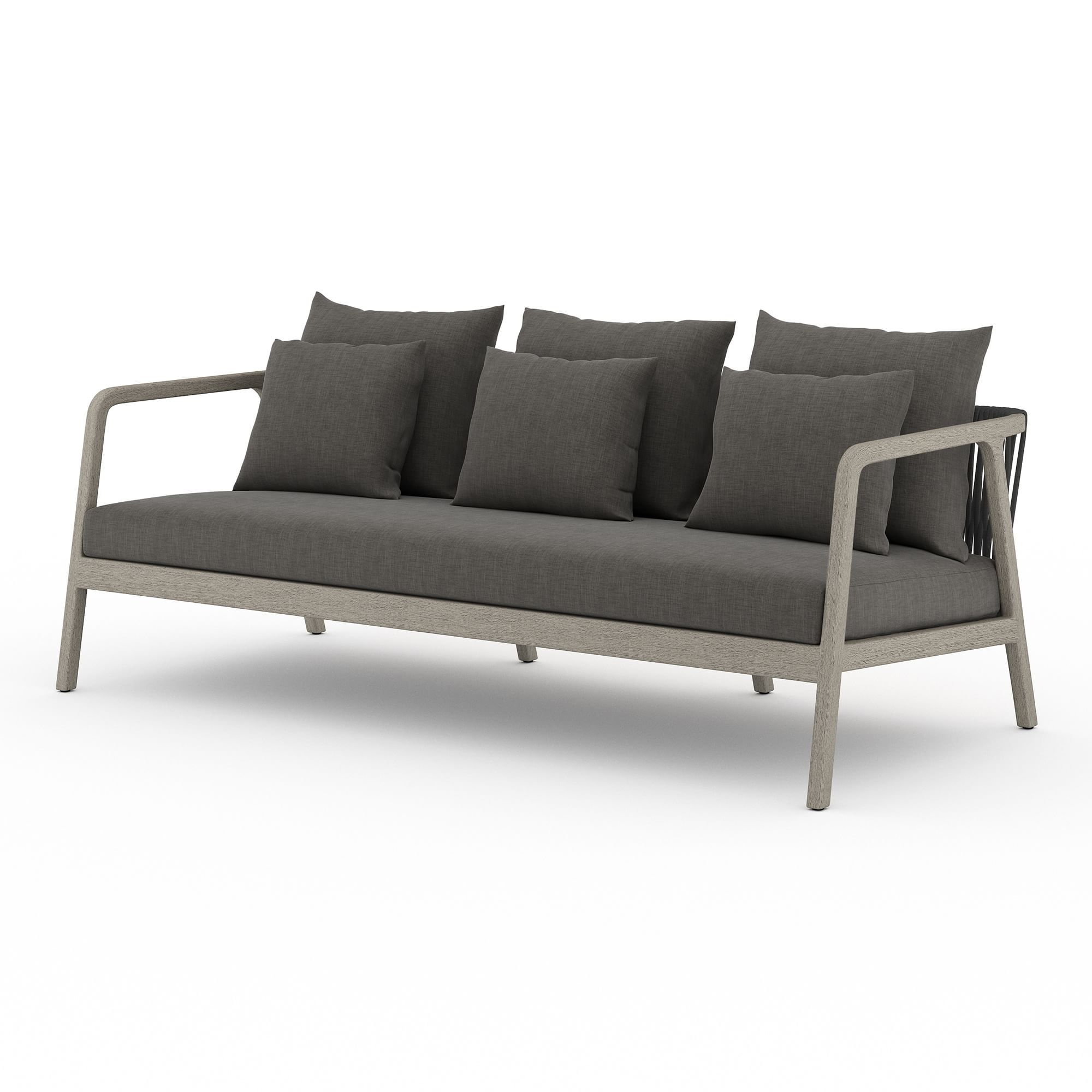 Rope & Wood Outdoor Sofa (81") | West Elm