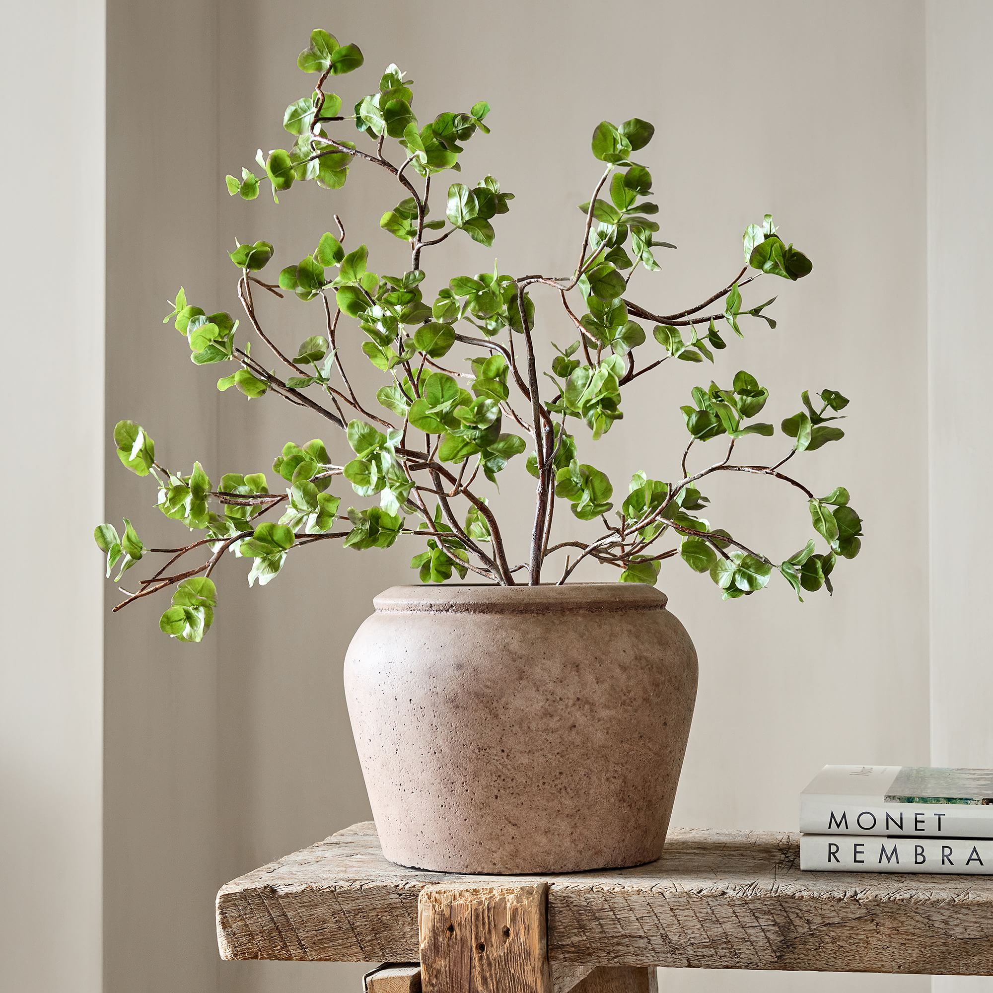 Faux Potted Wire Netting Bush Plant | West Elm