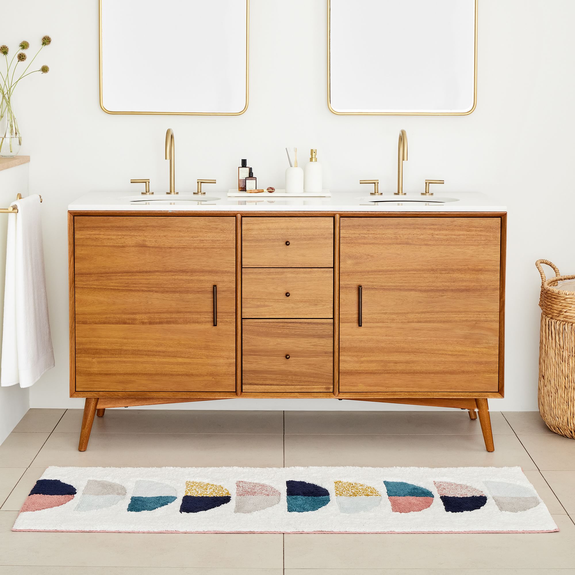 Half Moons Bath Mat Runner | West Elm