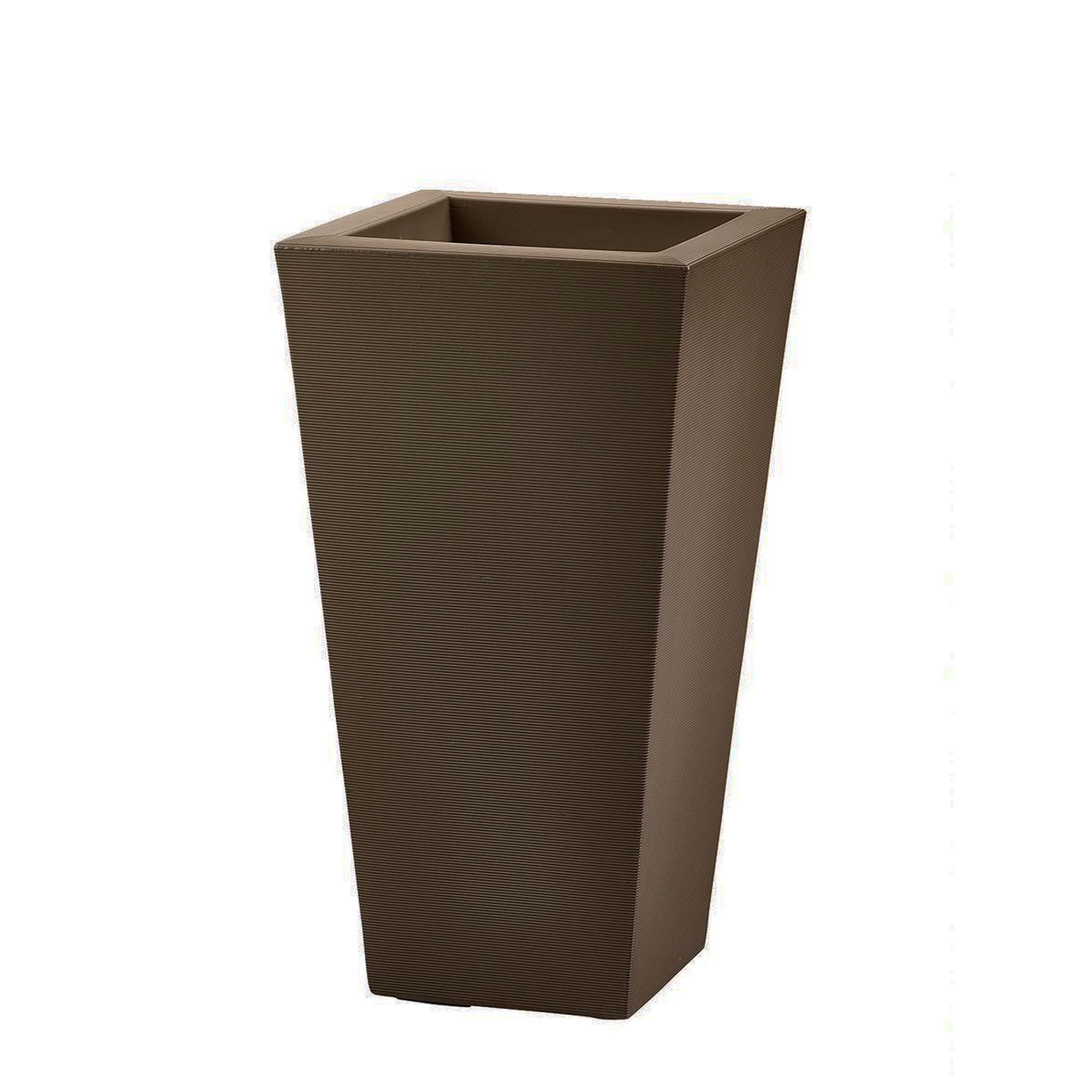 Lightweight Grooved Tapered Indoor/Outdoor Planters | West Elm