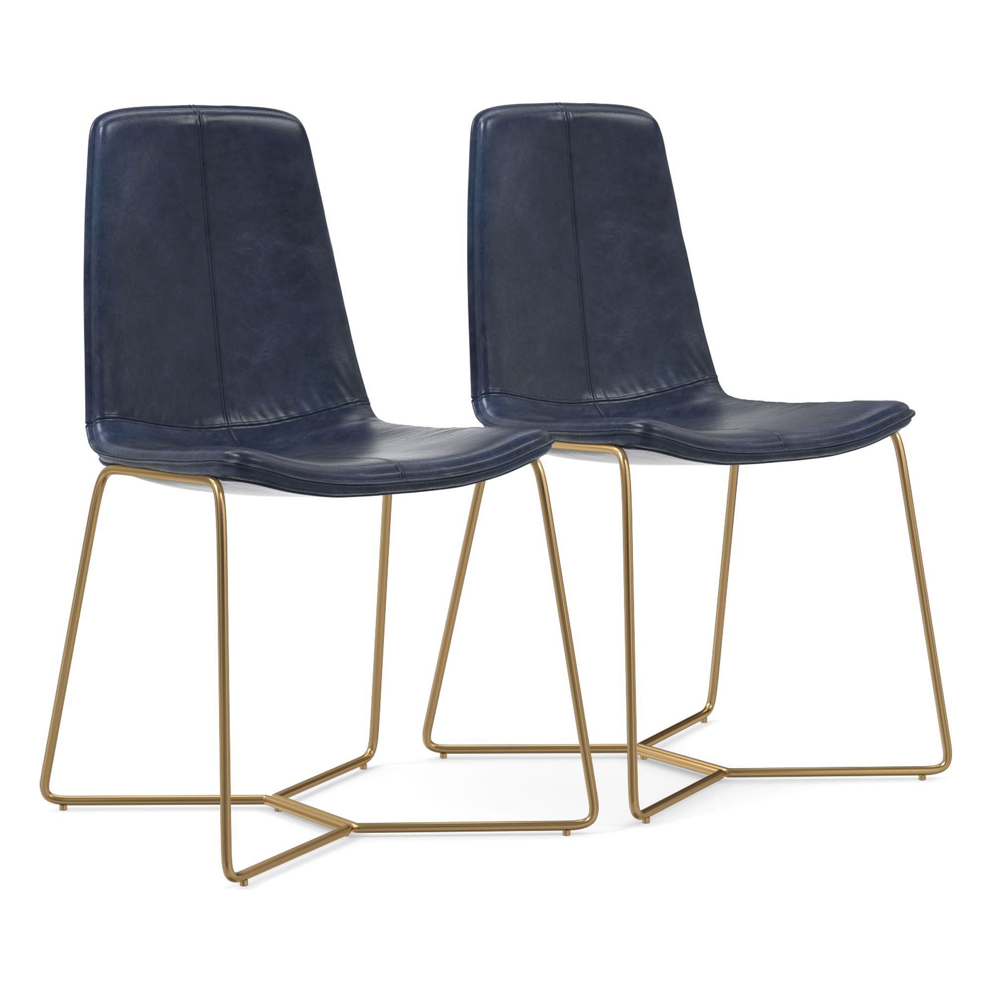 Slope Leather Dining Chair (Set of 2) | West Elm