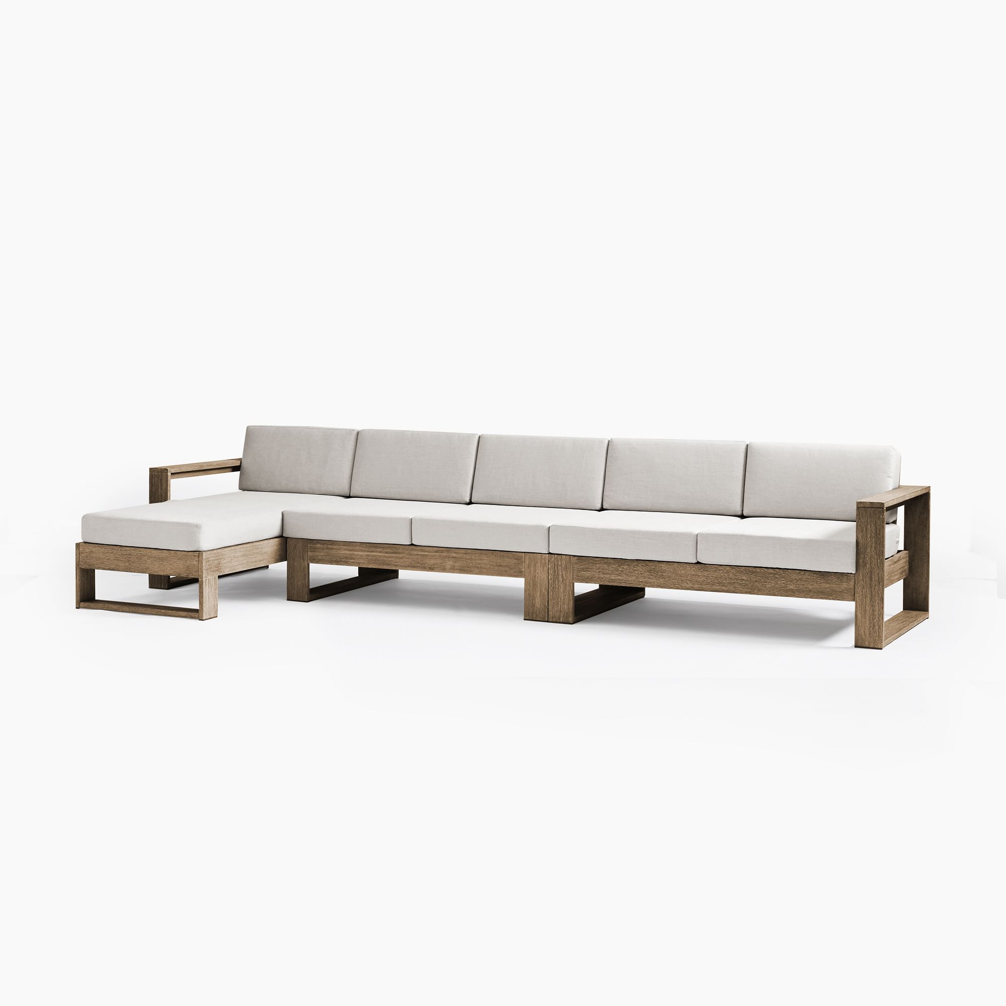 Portside Outdoor 3-Piece Chaise Sectional (120"–147") | West Elm