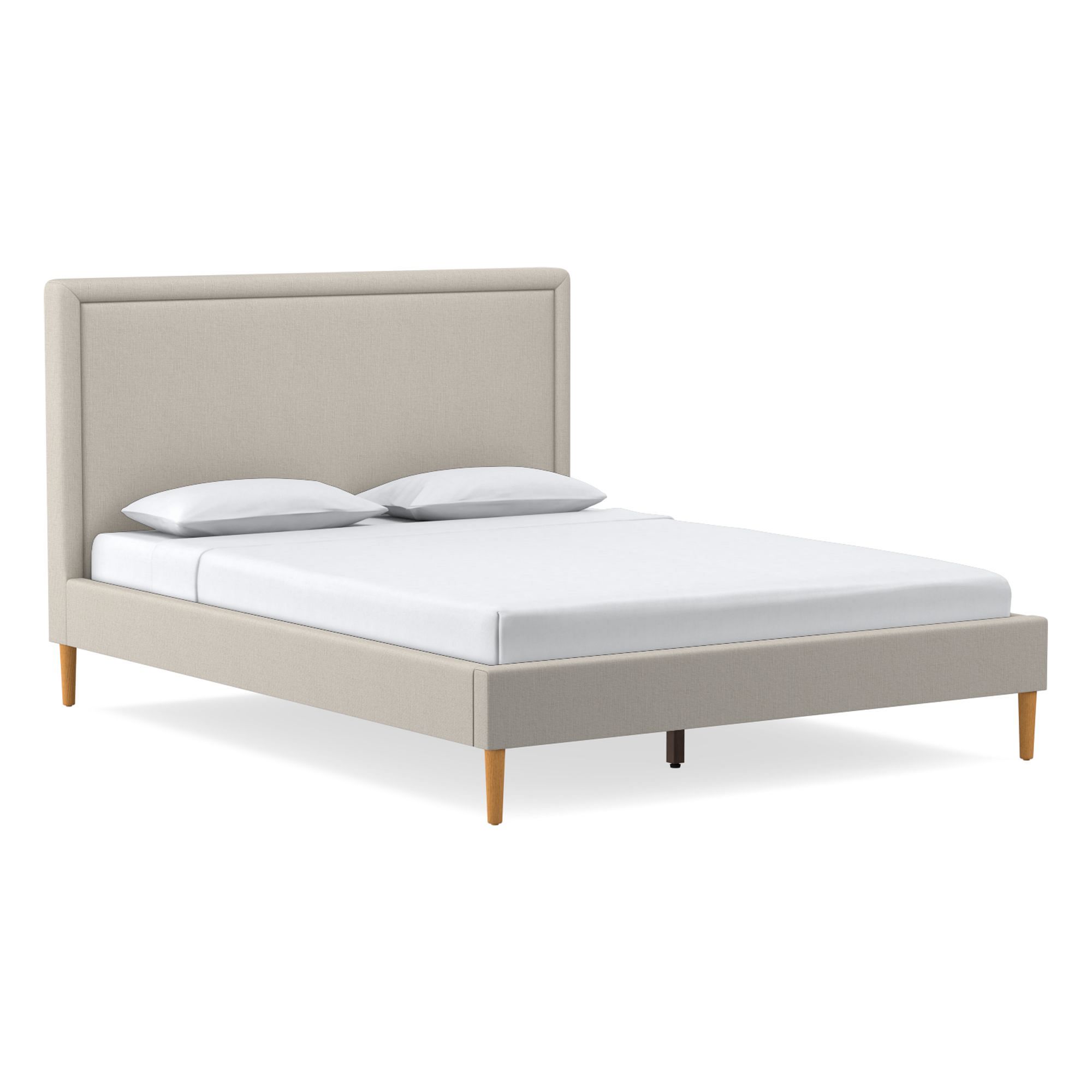 Emmett Nontufted Bed - Wood Legs | West Elm