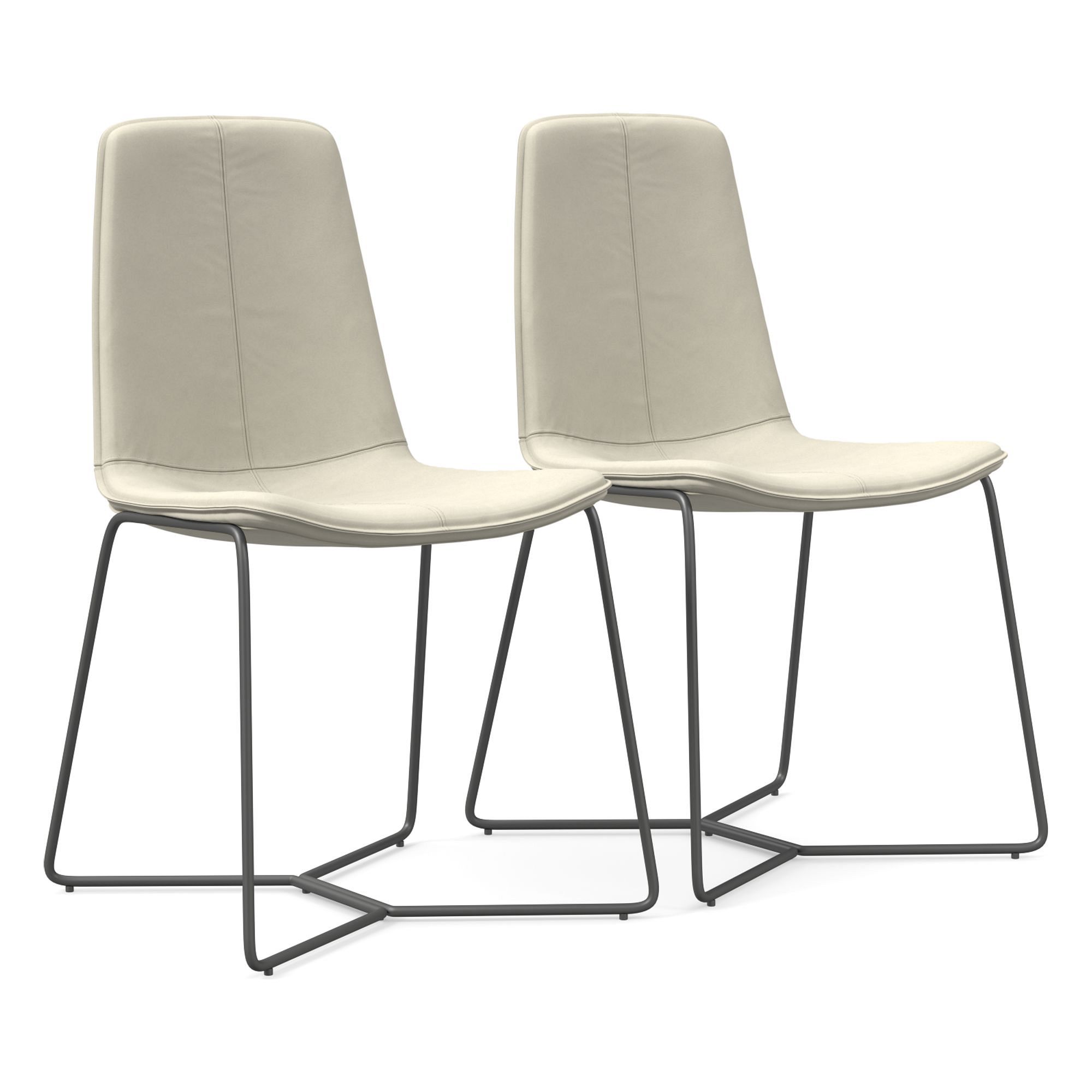 Slope Leather Dining Chair (Set of 2) | West Elm