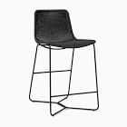 Open Box: Slope Outdoor Counter Stool, All Weather Wicker, Charcoal