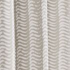 Cotton Canvas Wave Stripe Curtain (Set of 2) - Stone Gray