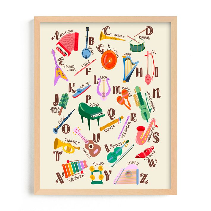 Musical Alphabet Framed Wall Art by Minted for West Elm