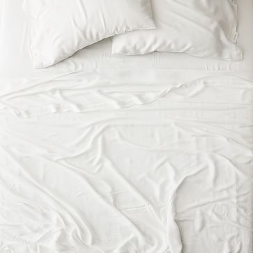 West elm brushed silky Tencel queen discount size duvet white