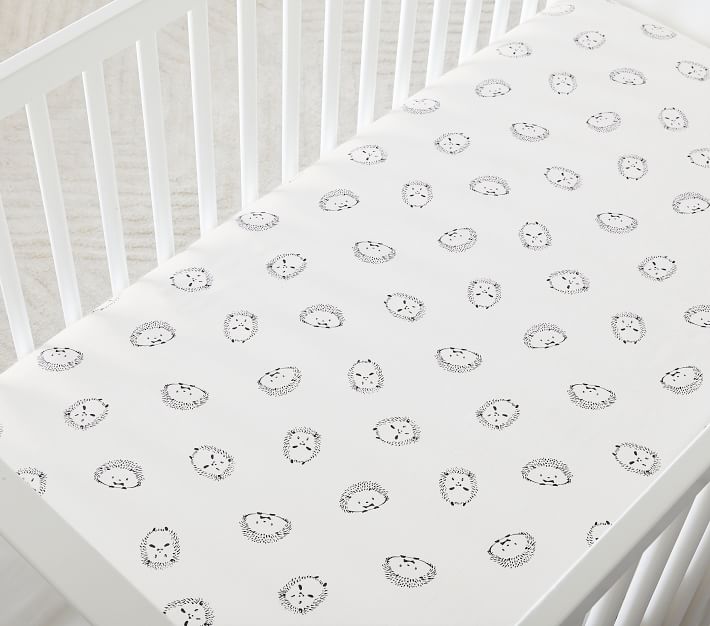 Organic Baby Hedgehog Crib Fitted Sheet
