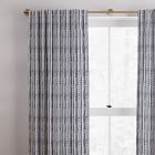 Cotton Canvas Wave Stripe Curtain (Set of 2) - Midnight