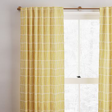 West Elm Line Lattice online Curtain, Horseradish, 48x96 (4 panels) 2 sets