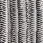 Cotton Canvas Wave Stripe Curtain (Set of 2) - Black