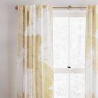 Cotton Canvas Etched Cloud Curtains (Set of 2) - Dark Horseradish