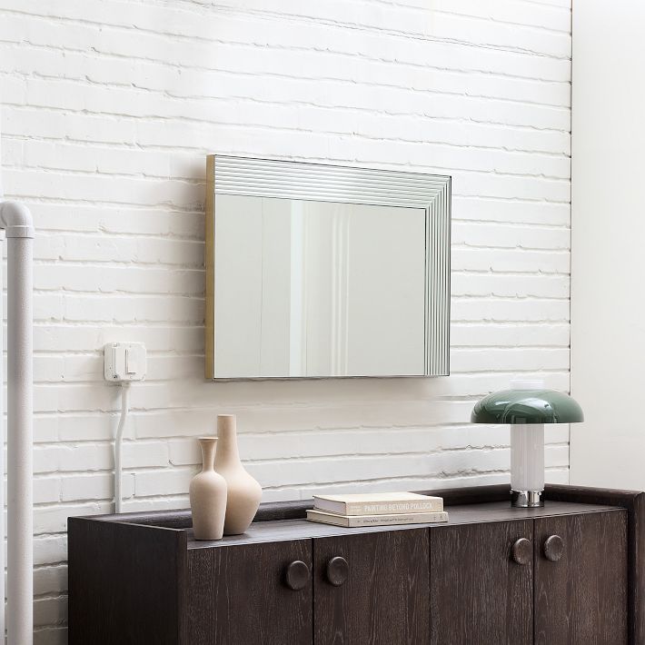 Textured Cut Glass Wall Mirror | West Elm