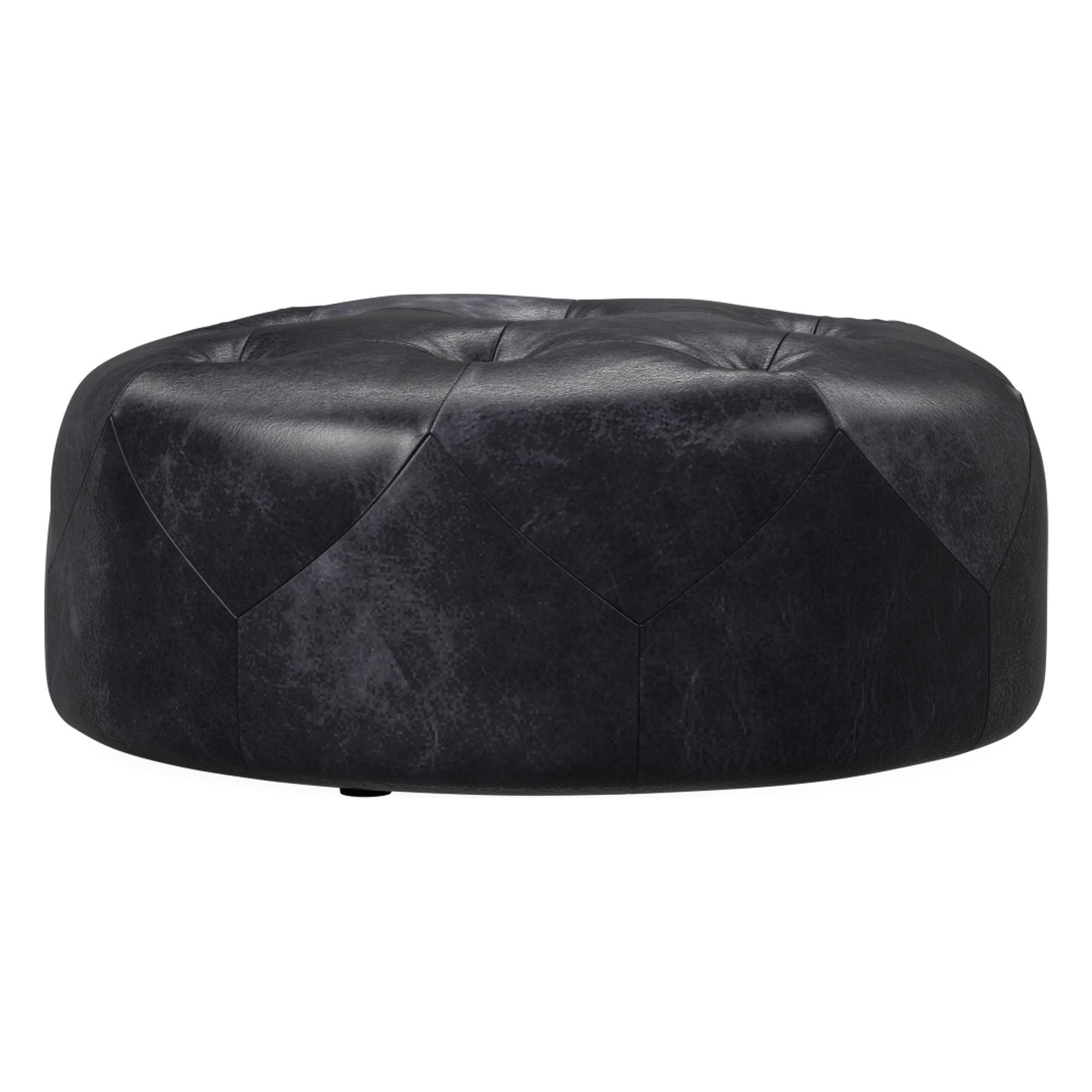 Brighton Leather Ottoman | West Elm