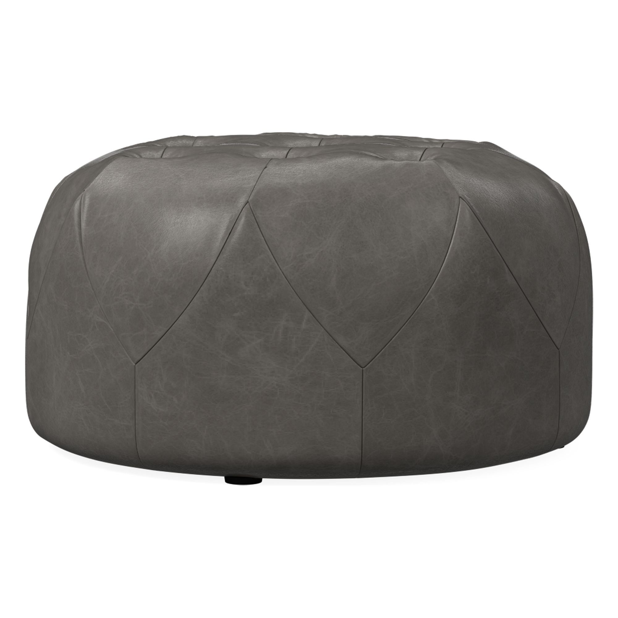 Brighton Leather Ottoman | West Elm