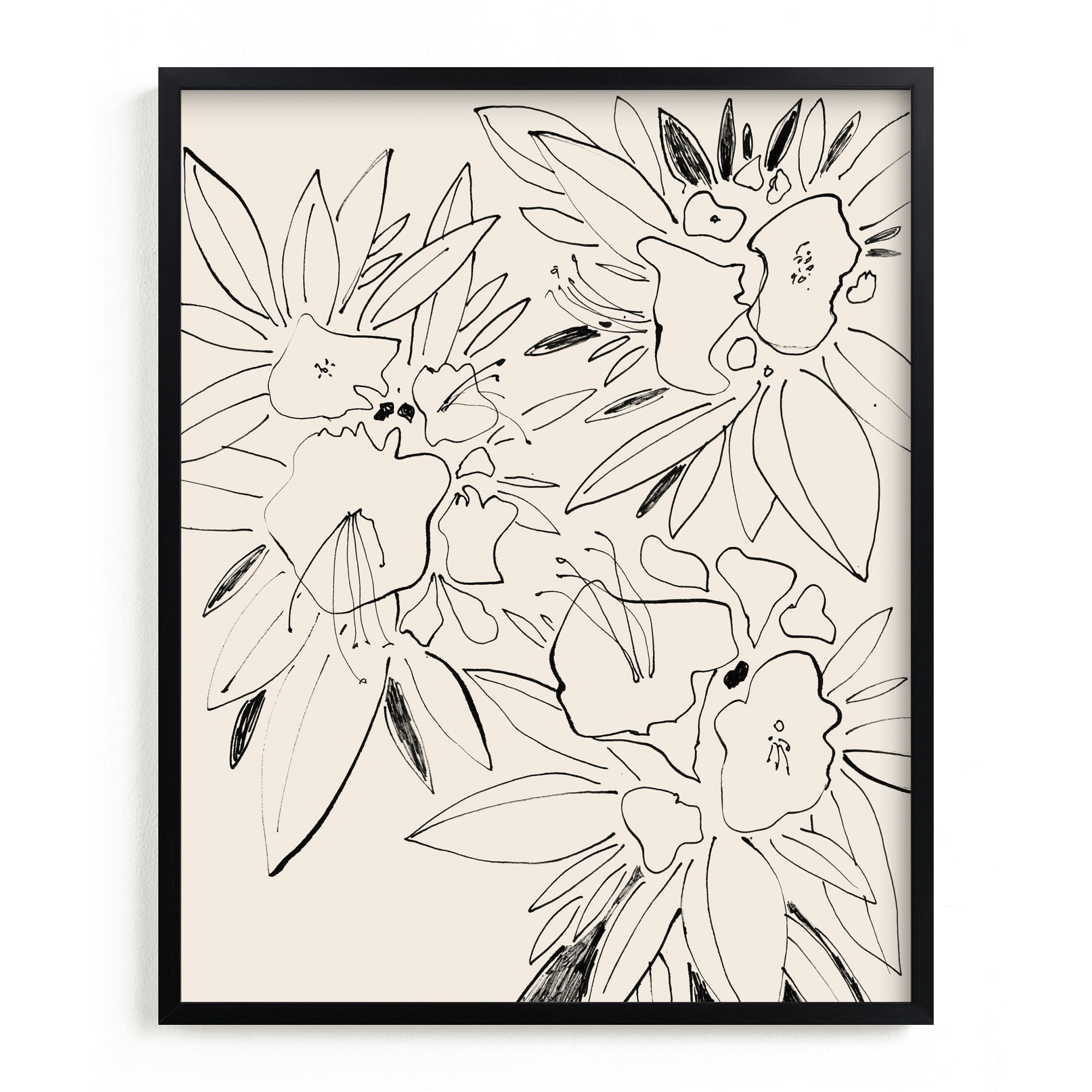 Azalea en Noir Framed Wall Art by Minted for West Elm | West Elm